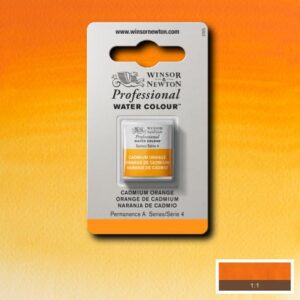 089 - Giallo cadmio arancio 1/2 Godet Acquerello Professional Winsor e Newton