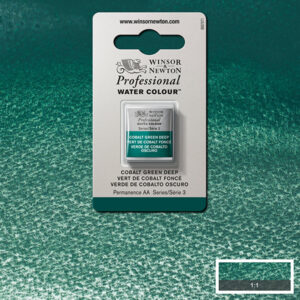185 - Verde cobalto scuro 1/2 Godet Acquerello Professional Winsor e Newton