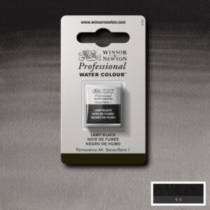 337 - Nero bugia 1/2 Godet Acquerello Professional Winsor e Newton
