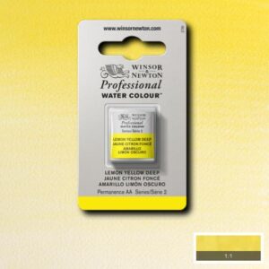 348 - Giallo limone scuro 1/2 Godet Acquerello Professional Winsor e Newton