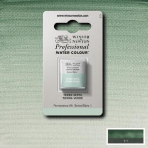 637 - Terra verde 1/2 Godet Acquerello Professional Winsor e Newton