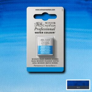 707 - Blu Winsor - Tonalità verde 1/2 Godet Acquerello Professional Winsor e Newton