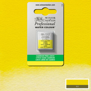 898 - Giallo limone privo di cadmio 1/2 Godet Acquerello Professional Winsor e Newton