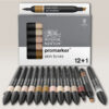 Set 12 + 1 Promarker Tonalità della Pelle Winsor e Newton