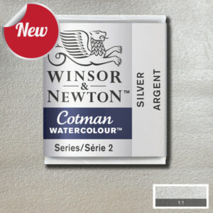 617 - Argento 1/2 Godet Acquerello Cotman Winsor e Newton