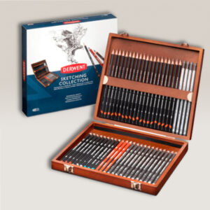 Cassetta in Legno "Sketching" da 48 matite Derwent