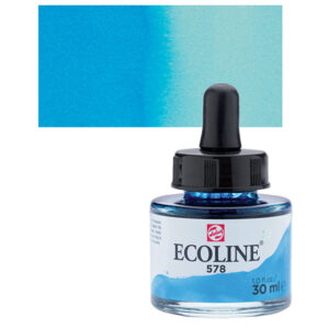 578 - Blu Cielo Cyan Acquarello 30 ML Acquarelli Liquidi Ecoline Talens