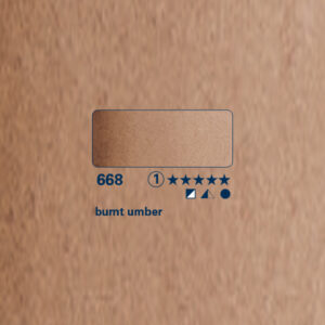 668 - terra d'ombra bruciata Acquerello 1/2 Godet Horadam Schmincke