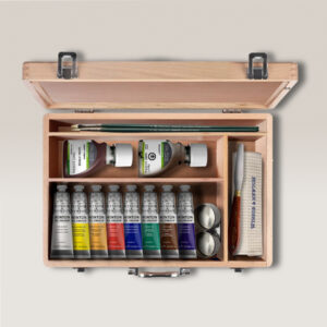 Cassetta in Legno più Ausiliari e Accessori Olio Winton Winsor e Newton