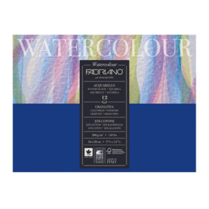 Blocco Watercolour  - 24 x 32 Grana Fine, 12 Fogli, 300 gr. Fabriano