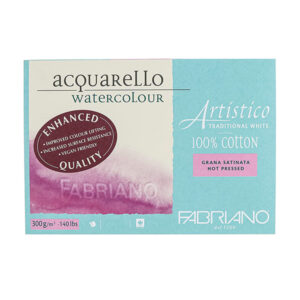 Blocco Artistico - 12,5 x 18 Grana Satinata, 25 Fogli, 300 gr. Fabriano