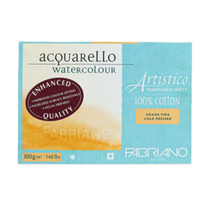 Blocco Artistico - 12,5 x 18 Grana Fine, 25 Fogli, 300 gr. Fabriano