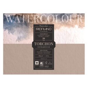 Blocco Collato Watercolour Studio Torchon - 23 x 30,5 Grana Torchon, 20 Fogli, 300 gr. Fabriano