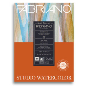 Blocco Watercolour - 22,9 x 30,5 Grana Satinata, 12 Fogli, 300 gr. Fabriano
