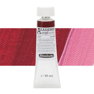 341 - Tinta Rosso Di Cadmio Scuro Colore Acrilico 60 ML Akademie Schmincke
