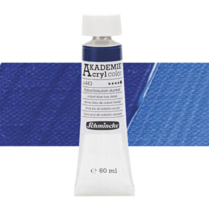 443 - Tinta Blu Di Cobalto Scuro Colore Acrilico 60 ML Akademie Schmincke