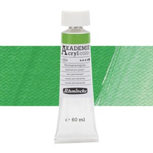 554 - Verde Permanente Colore Acrilico 60 ML Akademie Schmincke