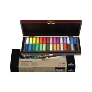 Rembrandt 1/2 Soft Pastell Basic, 30 pz. con Box in Legno Gessetti Secchi Talens