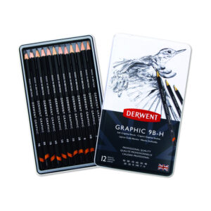 Confezione Metallo "Graphic" da 12 Matite  soft (9B-H) - Derwent