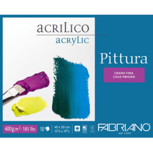 Blocco Pittura - 40 x 50 Grana Fine 10 Fogli, 400 gr. Fabriano