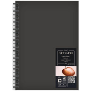 Drawing Book Spiralato Ritratto - A4, 21 x 29,7 Grana Naturale, 60 Fogli, 160 gr. Fabriano