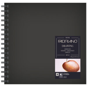 Drawing Book Spiralato Quadrato - 15 x 15 Grana Naturale, 60 Fogli, 160 gr. Fabriano