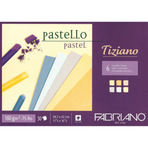 Blocco Tiziano 6 Colori Tenui - A3, 29,7 x 42 - 30 Fogli, 160 gr. Fabriano