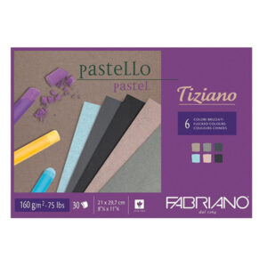 Blocco Tiziano 6 Colori Brizzati - A4, 21 x 29,7 - 30 Fogli, 160 gr. Fabriano