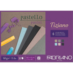 Blocco Tiziano 6 Colori Brizzati - A3, 29,7 x 42 - 30 Fogli, 160 gr. Fabriano