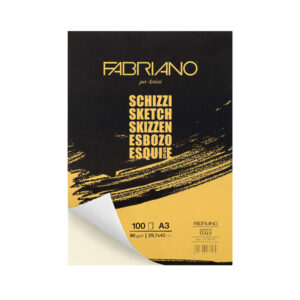Blocco Schizzi - A3, 29,7 x 42 Grana Naturale, 100 Fogli, 90 gr. Fabriano