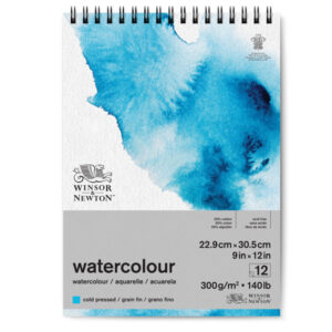 Blocco Watercolor Spiralato 22,9 x 30,5 cm, 12 Fogli 300 gr Winsor e Newton