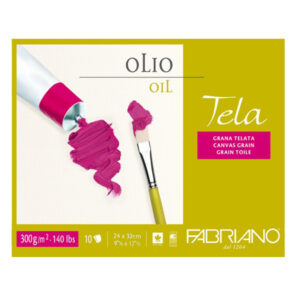 Blocco Tela - 24 x 32 Superficie Telata 10 Fogli, 300 gr. Fabriano