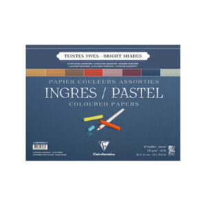 Blocco Ingres Pastel - 30 x 40 cm, spiraLato, Fogli 25, 130 gr -colori assortiti Clairefontaine