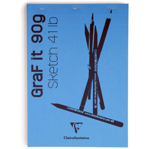 Blocco Graf It Schizzi, A4, Fogli 80 bianchi, 90 gr, colLato su Lato corto Clairefontaine