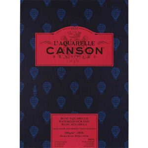 Blocco Héritage 26 x 36 cm, Grana Satinata, 12 Fogli Cotone 100% Canson