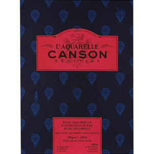 Blocco Héritage 23 x 31 cm, Grana Satinata, 12 Fogli Cotone 100% Canson