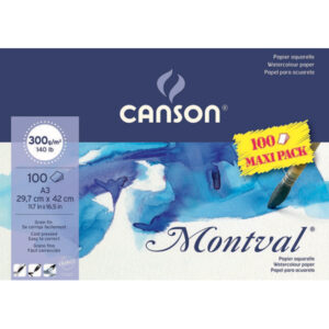 Blocco Montval 29,7 x 42 cm, Grana Fine, 100 Fogli Canson