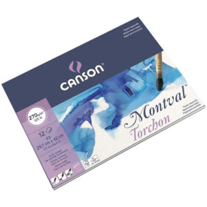 Blocco Montval 29,7 x 42 cm, Grana Torchon, 12 Fogli Canson