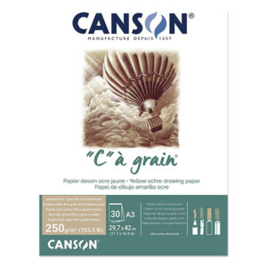 Blocco “C” À Grain Ocra A3, 250 gr, 30 Fogli Canson