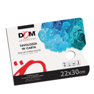 Tavolozza Carta 22 x 30 cm Rettangolare, 40 Fogli gr 60 Dom