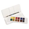 Travel Set, cof. plastica, 12 Mezzi Godet + Pennello + Tavolozza Aquafine Daler Rowney