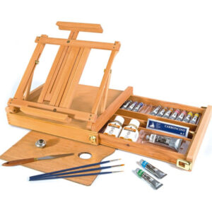 Cassetta Cavalletto con Cassetto più Accessori Colori Olio Classico Maimeri