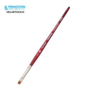 Pennello Serie P3950 Velvetouch Sintetico Blender Quadrato, Manico corto N. 4 - Princeton