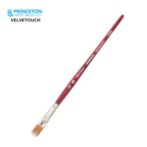 Pennello Serie P3950 Velvetouch Sintetico Lingua di Gatto Dentellato, Manico corto N. 3/8'' - Princeton