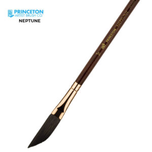 Pennello Neptune Serie 4750 Sintetico Taglio a Spada Lungo, Manico corto N. 3/8'' - Princeton