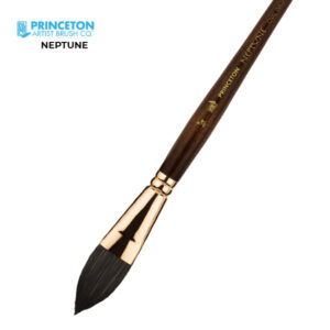 Pennello Neptune Serie 4750 Sintetico Ovale, Manico corto N. 1/2'' - Princeton