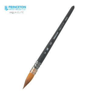Pennello Aqua Elite Serie P4850 Sintetico Tondo Lavis, Manico corto montato su piuma N. 6 - Princeton