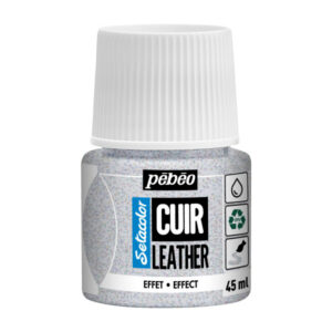 36 - Paillette argento - 45 ML Setacolor Pelle Pebeo