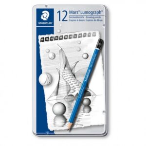 Staedtler - Set 12 Matite MARS Lumograph Morbide da 2H a 8B