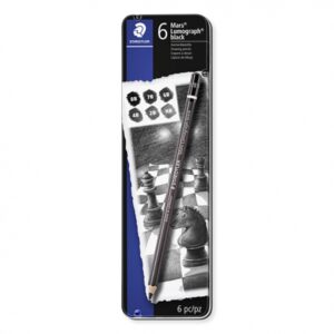 Staedtler - Set 6 Matie MARS Lumograph Black (Tipo Carboncino)